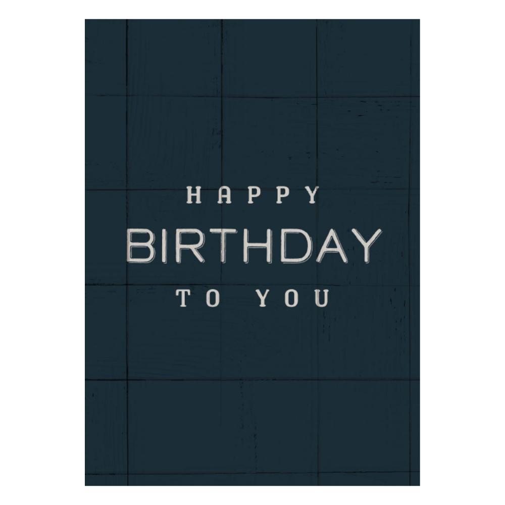 Greeting Card - FOR HIM - Navy Check Birthday